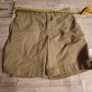 Hathaway Shorts Mens 38 Brown Chino Straight Leg Flat‎ Front Casual Outdoor Logo